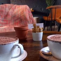 vegan hot chocolate at Grounded At The Forge in Lewes