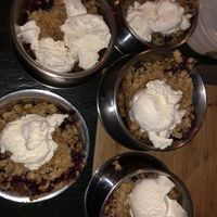 dessert summer fruits crumble  at Maastricht goes Vegan in Maastricht