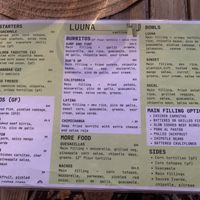 Menu   at Luuna - Soul Cantina in Noosaville