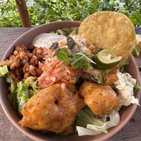 Battered cauliflower is now vegan, staff mentioned.   at Luuna - Soul Cantina in Noosaville
