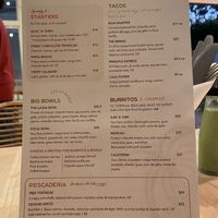 Menu in July 2025  at Luuna - Soul Cantina in Noosaville