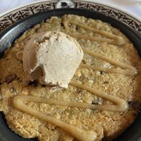 Cookie with ice cream. So good  at Disneyland - Restaurant Walts in Chessy