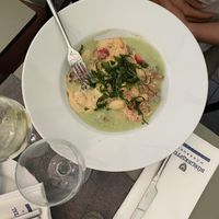 Dreierlei Gnocci mit Basilikumschaum  at Bürgerspital-Weinstuben in Wurzburg