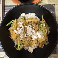 Vegan Karee and tofu (asked for mushrooms to be removed)  at UDON - Viapol in Sevilla
