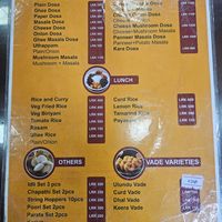 Menu at Hotel Saumiya in Kandy