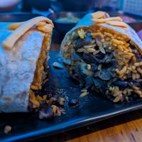 Vegan mushroom burrito at Bandoleros Taquiera in Fort Lauderdale