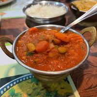 Veg Vindaloo- Extra spiced vegetable cooked with potatoes in tangy lightly spiced sauce at 5th Element in Jacksonville