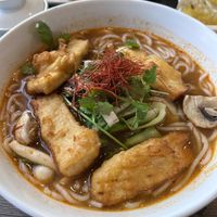 Vegan spicy tan tan ramen  at Pho Saigon Noodle House in Murray