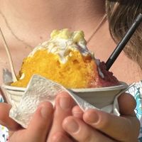 Mango and Raspberry   at Waikomo Shave Ice in Koloa