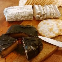 Vegan cheese board with cheeses from Cruelty Free Shop at Vegan Grocery Store in Sydney