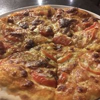 Vegan margherita pizza  at Bohemiaz Resort & Spa in Kampot