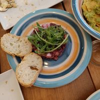 Vegan steak tartar at Ginger & Seltz in Barcelona