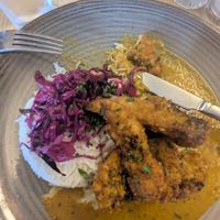 Oyster mushroom katsu curry at The Coach & Horses in Ipswich
