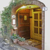 Entrance at Il Colibri in Calci