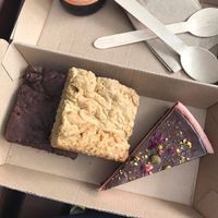 banana brownie, blondie, and Turkish delight cheesecake  at Rubyfruit Bakery and Cafe in Leura