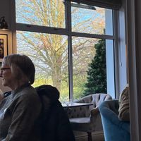Dining area with view  at Millbrook Lodge Hotel in Ballynahinch