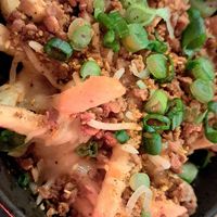 Spicy haggis and cheese loaded fries at Nonna Said in Glasgow