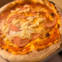 Ham and pineapple vegan pizza  at Nonna Said in Glasgow