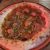 Nonnar kebab pizza   at Nonna Said in Glasgow