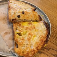 Vegan cheese and leek toastie at Small Street Espresso in Bristol
