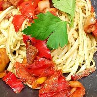 Tagliatelle mit Grillgemüse  at Hotel Ochsen in Berghuelen