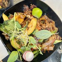 PAD KEE MAO BEYOND MEAT, not in the menu, but ask it if you like meaty chili thai basil noodles! SO GOOOD!!💖  at Peace Kitchen - Kallio in Helsinki