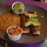 Vegan beef enchiladas at Lupita's Cantina in Perrysburg