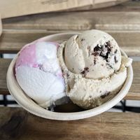 Lavender Allies and Mylk and Cookies flavors  at Via Lactea Scoop Shop in San Juan