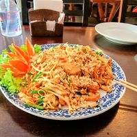 Huge pad thai at THAI E-SAN RESTAURANTE TAILANDÊS in Sao Paulo