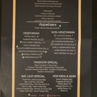 Menu  at Bay Leaf in Osprey