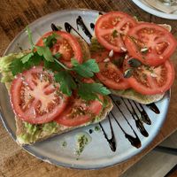 Avocado toast  at Velo Cafe & Bar in Interlaken