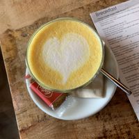 Turmeric latte  at Velo Cafe & Bar in Interlaken