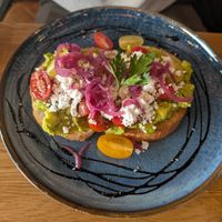 Avo toast at Velo Cafe & Bar in Interlaken