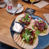 Vegan pulled pork tacos at Velo Cafe & Bar in Interlaken