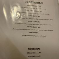 Menu  at Kubera Kitchen in Ubud