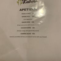 Apetitzer   at Kubera Kitchen in Ubud