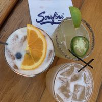 Drinks- the only vegan thing I had haha  at Serafina San Juan in San Juan