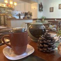 Herbal tea. By the mug and full pot   at Gira Sol in Tomar