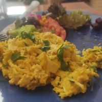 Tofu a Brás at Gira Sol in Tomar