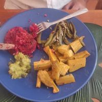 Quinoa Burger w Sweet Potatoes at Gira Sol in Tomar