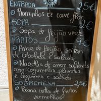 Menu  at Gira Sol in Tomar