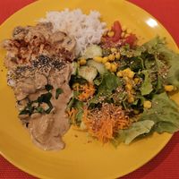 Mushroom strogonoff. at Gira Sol in Tomar