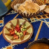 Salad and bread at King Jamaica  in Aswan