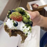 Matcha cake with warm spices   at Kawastrofa in Wroclaw