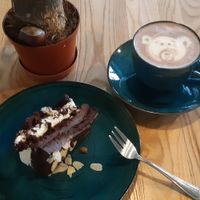 Lemon-chocolat cake at Kawastrofa in Wroclaw