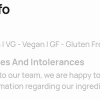 Clearly labeled vegan options   at Babel Beerhouse in North London