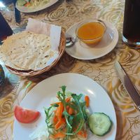 Papadam, Mango Dip & Salad (we got those for free) at Restaurant Rice & Spice in Brandenburg An Der Havel