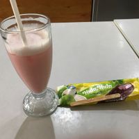 Soya milk shake and chocolate ice cream lolly at Loving Hut - Malioboro in 