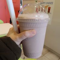 Chocolate+vanilla cegan milkshake at Happiness Cafe in San Jose