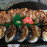 Crunchy roll and mushroom maki! Delicious  at Vegan Plate in Chicago
